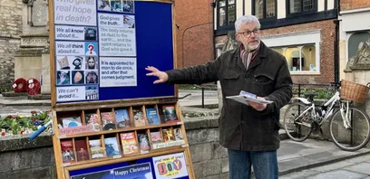 Gospel shared in Manchester Christmas market