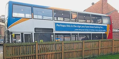 Sunday school in a bus