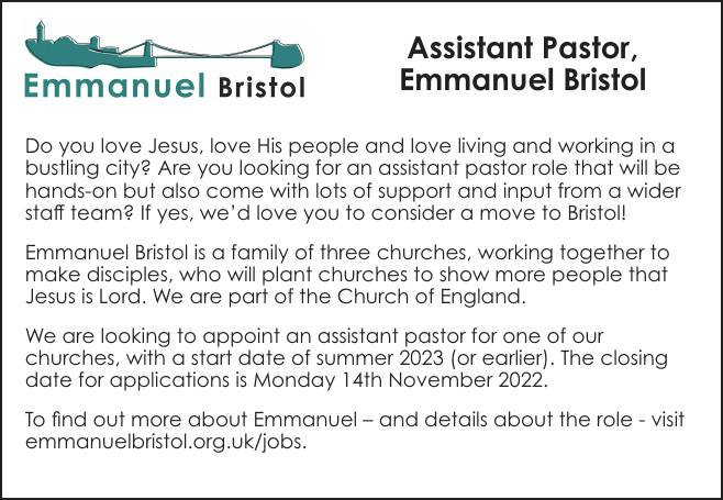 senior pastor jobs uk